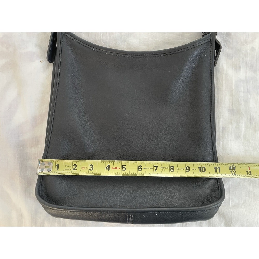 Vtg Coach Andrea Slim Black Leather Shoulder Bag 9073 USA Minimalist Classic - Picture 9 of 13